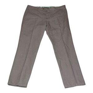 MEYER EXCLUSIVE Bonn Trousers Mens W40 L30 Grey Linen Blend Casual‎ Chinos Pants